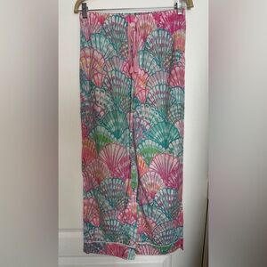 Lilly Pulitzer Oh Shello Women’s Seashell Pajama Pants S Cotton Lounge Pant